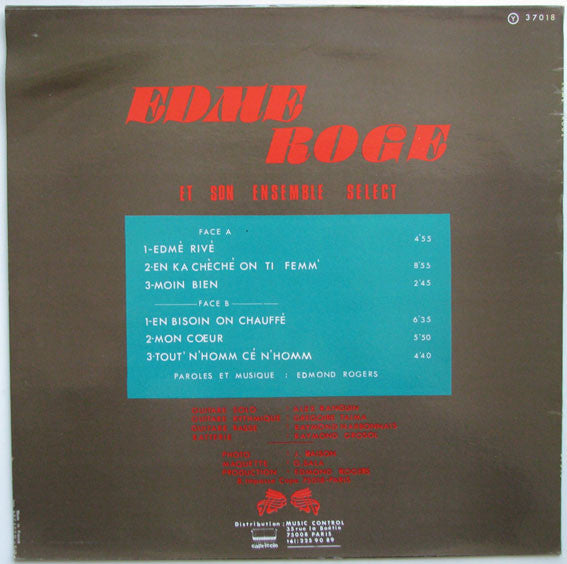 Image of Back Cover of 2924342E: LP - EDME ROGE ET SON ENSEMBLE SELECT, En Ka Chech  On Ti Femm' En Bisoin On Chauff  (Capriccio; 37018, France 1978, Picture Sleeve)   VG/VG+