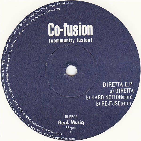 Image of Front Cover of 2914381C: 12" - CO-FUSION, Diretta E.P. (Reel Musiq; RLEP05, Japan 1995)   /VG