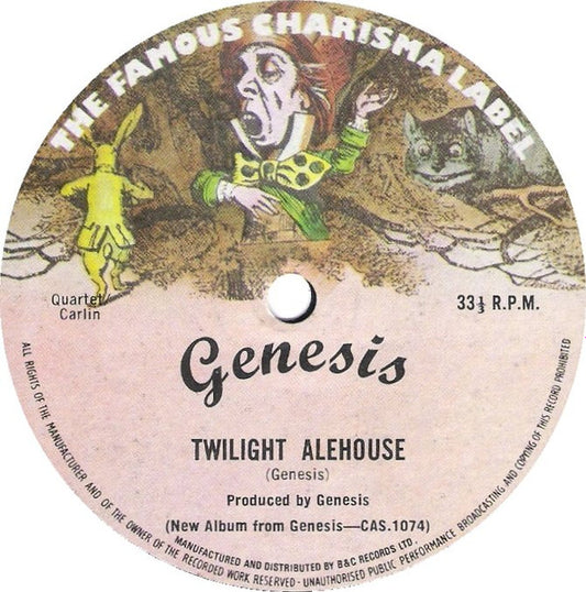 Image of Front Cover of 3014037C: 7" - GENESIS, Twilight Alehouse (Charisma; none, UK 1973, Plain Sleeve, Flexidisc only.) Great condition - No bending. Flexidisc only.  /VG+