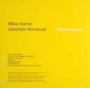 Image of Back Cover of 3044100S: 2x12" - MIKA VAINIO, JOACHIM NORDWALL, Monstrance (iDEAL Recordings; iDEAL164, Sweden 2018, Printed Outer Sleeve) corner ding top left sleeve  VG/VG