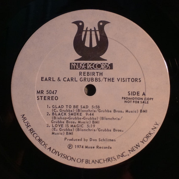 Image of Front Cover of 5014038C: LP - THE VISITORS, Rebirth (Muse Records; MR 5047, US 1974, Promo, Plain Sleeve) A few light marks to disc. Comes in a plain sleeve.  /VG