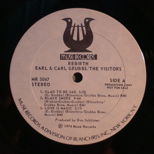 Image of Front Cover of 5014038C: LP - THE VISITORS, Rebirth (Muse Records; MR 5047, US 1974, Promo, Plain Sleeve) A few light marks to disc. Comes in a plain sleeve.  /VG