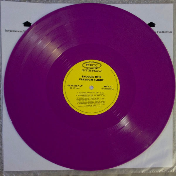 Image of Label Cover of 3134076E: LP - SHUGGIE OTIS, Freedom Flight (Get On Down; GET 51457-LP, Europe 2022 Reissue, Purple Vinyl)   NEW/NEW