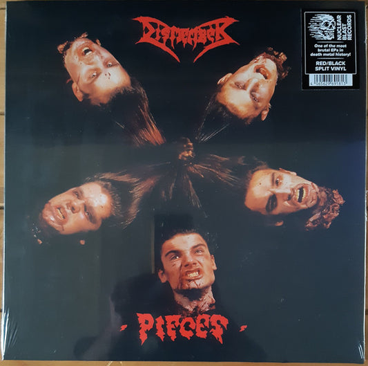 Image of Front Cover of 3054079S: 12" EP - DISMEMBER, Pieces (Nuclear Blast Records; NB 6918-1, Worldwide 2023 Reissue, Insert, Red/Black Split Vinyl)   NEW/NEW