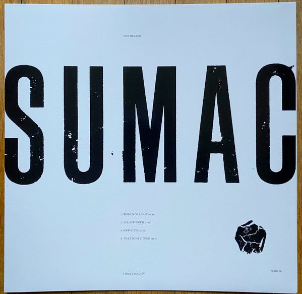 Image of Back Cover of 4234289E: 2xLP - SUMAC, The Healer (Thrill Jockey; THRILL 609, US 2024, Coke Bottle Clear Vinyl)   NEW/NEW