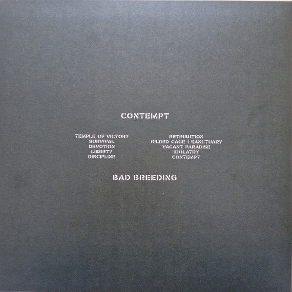 Image of Back Cover of 4234267E: LP - BAD BREEDING, Contempt (One Little Independent Records; TPLP1925, UK 2024, Inner, Booklet & Insert)   NEW/NEW