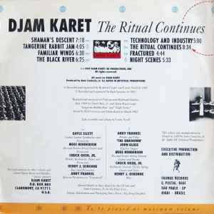 Image of Back Cover of 3044244S: LP - DJAM KARET, The Ritual Continues (Faunus; 549.042, Brazil 1989) Strong VG+, Sleeve has a crease  VG/VG+