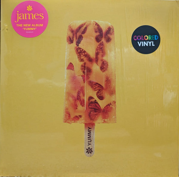 Image of Front Cover of 4814415C: LP - JAMES, Yummy (Virgin Music; NBLM003LPX, Europe 2024, Gatefold, Inner, Red Marble Vinyl ) Opened from sealed, still in shrinkwrap.  VG+/EX