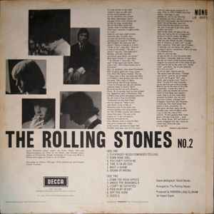 Image of Back Cover of LP - VG/G+ - THE ROLLING STONES, No. 2 (Decca Red Unboxed; LK 4661, UK 1965, Non Flipback James Upton Sleeve, First mono pressing, red/silver grooved labels with large unboxed Decca logos, Made In England, The Decca Record Co Ltd at Top of Label. Rights Boxes Righ of Spindle Hole), ,  - 0726359E
