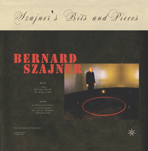 Image of Back Cover of 3014450C: LP - BERNARD SZAJNER, Szajner's Bits and Pieces (SLEEPERS; SLPRS016, Germany 2023)   NEW/NEW