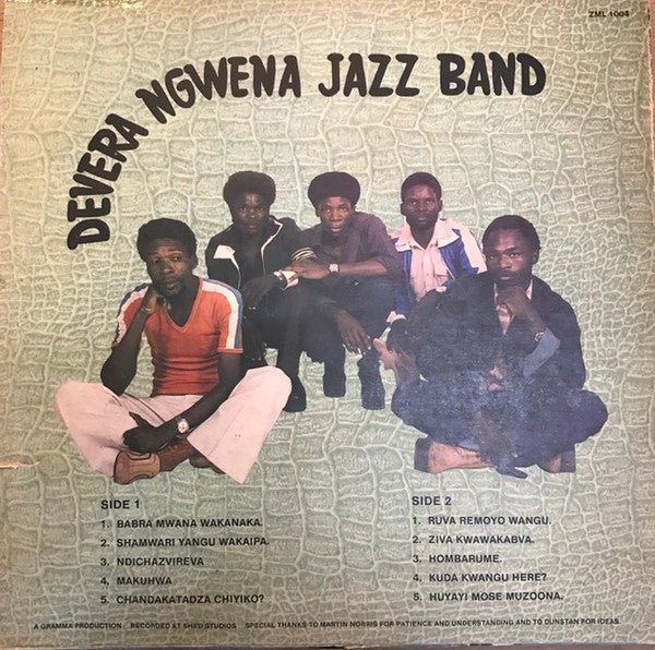 Image of Back Cover of 3024225E: LP - DEVERA NGWENA JAZZ BAND, Devera Ngwena II Featuring Babra (Zimbabwe; ZML 1004, Zimbabwe , Picture Sleeve)   G+/VG