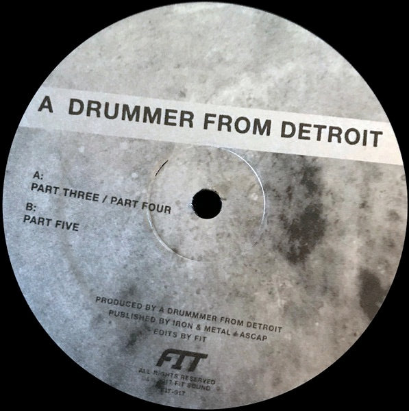 Image of Front Cover of 3014531C: 12" - A DRUMMER FROM DETROIT, Drums #2 (Fit Sound; FIT-017, US 2017)   /VG+