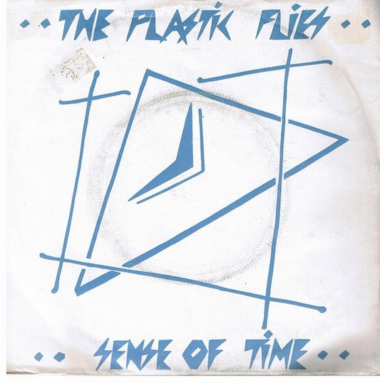 Image of Front Cover of 3014488C: LP - THE PLASTIC FLIES, Sense Of Time (Y'Finito Records; SHARP 1, UK 1982, Picture Sleeve, Insert) Sleeve intact but stained and worn.  G+/VG