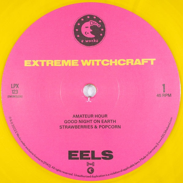 Image of Label Cover of 3014491C: 2xLP - EELS, Extreme Witchcraft (See My Engine Gleam) (E Works Records; EWORKS123X, Europe 2022, Box Set, Lenticular Print & Ouija Board, A5 Sticker Sheet, 180 Gram Yellow Transparent Vinyl With CD) SEALED  EX/M