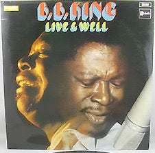 Image of Front Cover of 3014615C: LP - B.B. KING, Live & Well (Stateside; SSL 10297, UK 1970, Laminated Flipback Sleeve) Light marks only. Sleeve has worn corners, creases, scuffs. Splits in spine. Some discolouration and staining on reverse  VG/G+