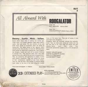 Image of Back Cover of 3014493C: 7" - ROOGALATOR, All Aboard (Stiff Records; BUY 3, UK 1976, Picture Sleeve, Push Out Center, 4 Line Gusha Labels) Age discoloured sleeve.  VG/VG+