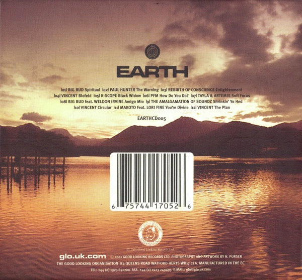 Image of Back Cover of 3014637C: 3xCD - VARIOUS, Earth (Earth; EARTHCD005, UK 2001, Digibox, Insert)   VG+/G