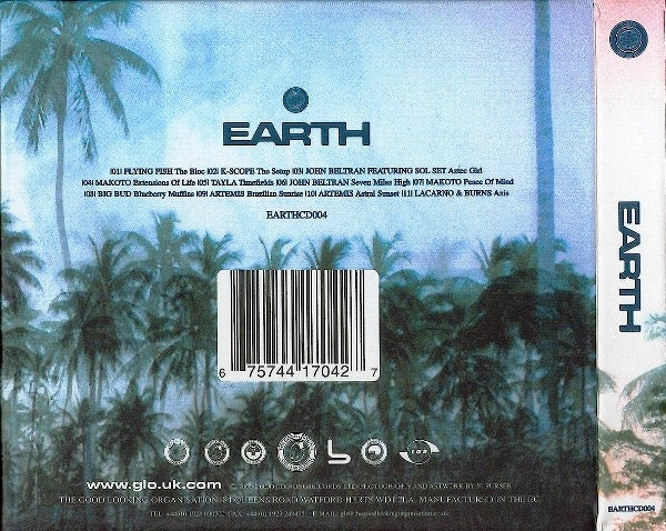 Image of Back Cover of 3014638C: CD - VARIOUS, Earth Volume 4 (Earth; EARTHCD004, UK 2000, Digibox, Insert) Centre Intact  VG+/VG