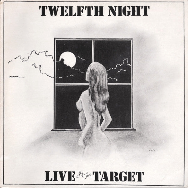 Image of Front Cover of 3144030S: LP - TWELFTH NIGHT, Live At The Target (Not On Label (Twelfth Night Self-Released); TN-002, UK 1981) Ringwear, edge wear, slight staining and taped tear on back  G+/VG+