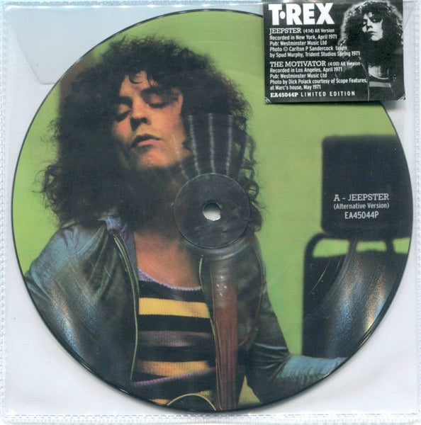 Image of Front Cover of 3114015C: 7" - T.REX, Jeepster (Easy Action; EA45044P, UK 2019, Clear Plastic Stickered Sleeve, Limited Edition, Picture Disc, Remastered) Still sealed by the sticker  VG+/EX