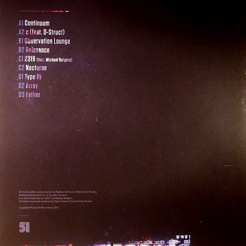 Image of Back Cover of 3144055S: 2xLP - SPKTRM, Android Dreams (Project 51; P51LP-03, US 2012)   VG+/VG+