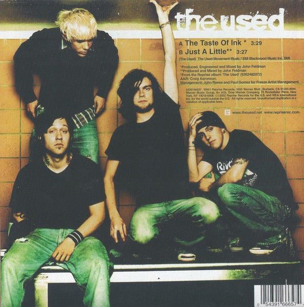 Image of Back Cover of 3114076C: 7" - THE USED, The Taste Of Ink (Reprise Records; W601, UK 2003, Picture Sleeve)   VG+/VG