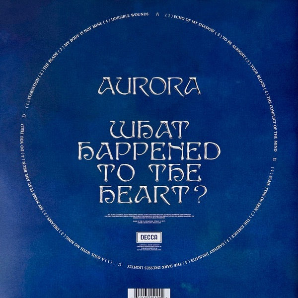 Image of Back Cover of 2xLP - NEW/NEW - AURORA, What Happened To The Heart? (Decca; 651 5199, Europe 2024, Gatefold), ,  - 2436236E