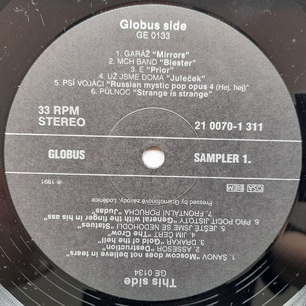 Image of Label of 3114167C: LP - VARIOUS, Globus Sampler No. I (Globus International; 21 0070-1 311, Czechoslovakia 1991, Insert)   VG/VG+