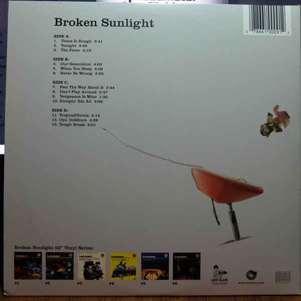 Image of Back Cover of 3124083E: 2xLP - DJ NU-MARK, Broken Sunlight (Hot Plate Records; HPR009-LP, US 2012, Gatefold) Strong VG+ Throughout.  VG+/VG+