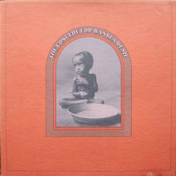 Image of Front Cover of 3124100E: 3xLP - VARIOUS, The Concert For Bangla Desh (Apple Records; STCX 3385, Europe 1971, Box Set, 3 Inners) Top half of box has flattened. Sticker mark in top left. Vinyl is strong VG - mostly glossy with a few light marks.  VG/VG