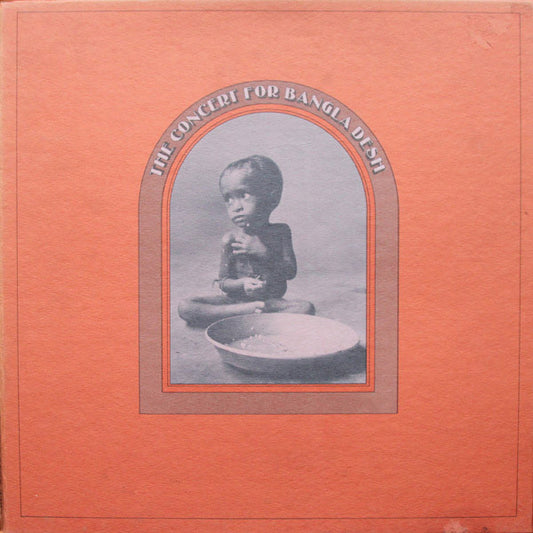 Image of Front Cover of 3124100E: 3xLP - VARIOUS, The Concert For Bangla Desh (Apple Records; STCX 3385, Europe 1971, Box Set, 3 Inners) Top half of box has flattened. Sticker mark in top left. Vinyl is strong VG - mostly glossy with a few light marks.  VG/VG