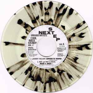 Image of Label of 3154046S: 7" EP - VARIOUS, Cool Rocksteady & Early Reggae Vol. 2 (Next Step; RFDNX 21EP, UK 2004, Picture sleeve, Transparent & black splattered vinyl.) Some wear to sleeve. Stickers on back of sleeve.  VG/VG+