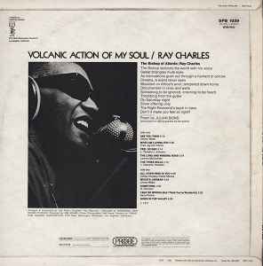 Image of Back Cover of 3124172E: LP - RAY CHARLES, Volcanic Action Of My Soul (Probe ; SPB 1039, UK 1971, Laminated Flipback Sleeve)   VG/VG