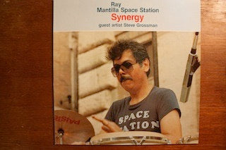 Image of Front Cover of 3114272C: LP - RAY MANTILLA SPACE STATION, Synergy (Red Record; VPA 198, Italy 1986) Stickers on sleeve  VG+/VG+