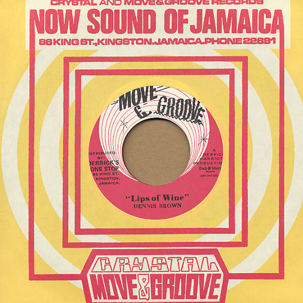 Image of Label Cover of 4624187E: 7" - DENNIS BROWN / THE CRYSTALITES, Lips Of Wine / Stranger In Town (Move & Groove; DSR-DH7-023, Japan 2012, Company Sleeve)   EX/EX