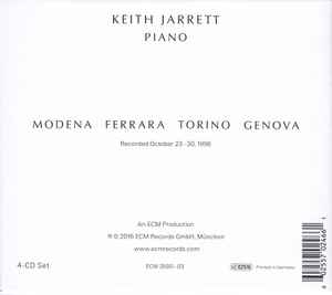 Image of Back Cover of 3134065E: 4xCD - KEITH JARRETT, A Multitude Of Angels (ECM Records; ECM 2500 03, Germany 2016, Box Set, Booklet & Inner) box has wear to edges and some discoloration from storage and written '1996' in permanent marker on the spine  VG/VG+