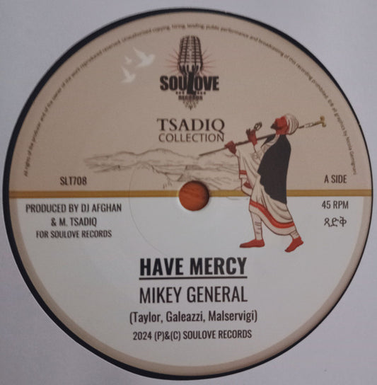 Image of Front Cover of 3724161E: 7" - MIKEY GENERAL / NICK MANASSEH, Have Mercy (SouLove Records; SLT708, Italy 2024, Plain sleeve, Solid Centre)   /EX