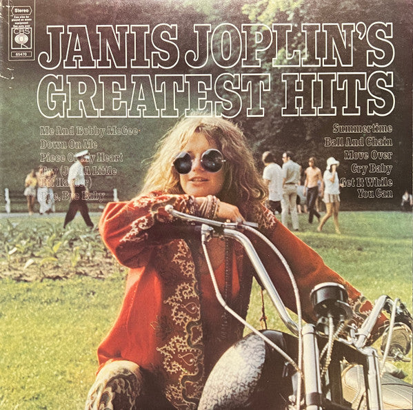 Image of Front Cover of LP - VG/VG+ - JANIS JOPLIN, Janis Joplin's Greatest Hits (CBS Orange (33 1/3 On Label); S 65470 (KC 32168), UK 1973), Date written on sleeve rear and labels. With bonus magazine snippets,  - 3926411E