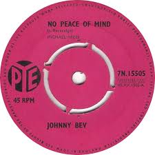 Image of Front Cover of 3214184C: 7" - JOHNNY BEV, No Peace Of Mind / Summer Romance (Pye Records; 7N 15505, UK 1963, Company Sleeve, 4 Prong Centre) Date stamped and cat.no. written on sleeve, initials written on centre of labels. Edge of vinyl fogged otherwise nice, plays fine. Later issue sleeve.  VG/VG