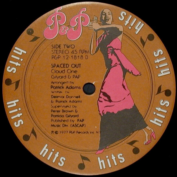 Image of Back Cover of 3214199C: 12" - CLOUD ONE, GILYARD & PAP, Spaced Out (P&P Records; P&P 12-1818, US 1977) In purple "DISCO" company sleeve (worn; split and damaged edges)  G+/VG