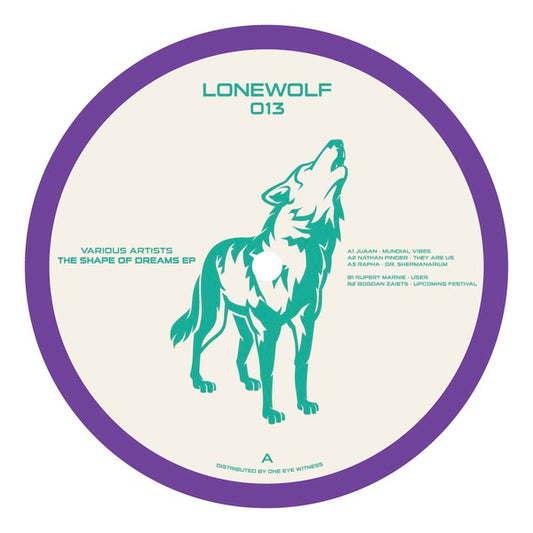 Image of Front Cover of 3214332C: 12" - VARIOUS, The Shape Of Dreams (Lonewolf; LONEWOLF013, UK 2023) Pressing flaw on A-side. Sticker ghost on label  /G+