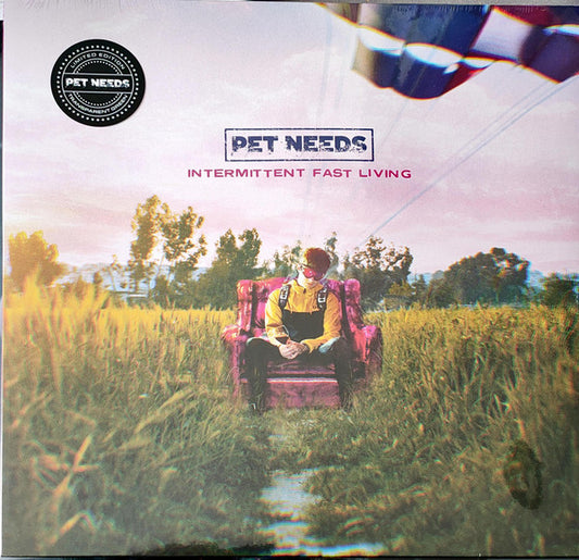 Image of Front Cover of 3244338S: LP - PET NEEDS, Intermittent Fast Living (Xtra Mile Recordings ; XMR187LPG, UK 2024, Insert, Milky Clear Vinyl)   VG+/VG+