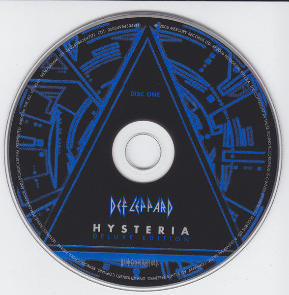 Image of Label Cover of 2xCD - VG+/VG+ - DEF LEPPARD, Hysteria (Bludgeon Riffola; 060249843047(7), Europe 1987 Reissue, Quadruple Digipak, Booklet, Deluxe Edition), ,  - 4136037E