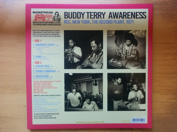 Image of Back Cover of 3224406E: LP - BUDDY TERRY, Awareness (Wewantsounds; WWSLP9, France 2017 Reissue, Gatefold, Remastered)   VG+/VG+