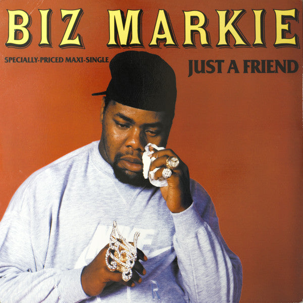 Image of Front Cover of 3224355E: LP - BIZ MARKIE, Just A Friend (Cold Chillin'; 9-21342-0, US , Laminated Sleeve)   VG/VG