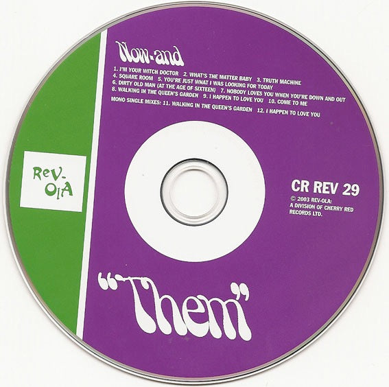 Image of Label of 3314147C: CD - THEM, Now - And "Them" (Rev-Ola; CR REV 29, UK 2003 Reissue, Jewel Case)   VG+/VG+