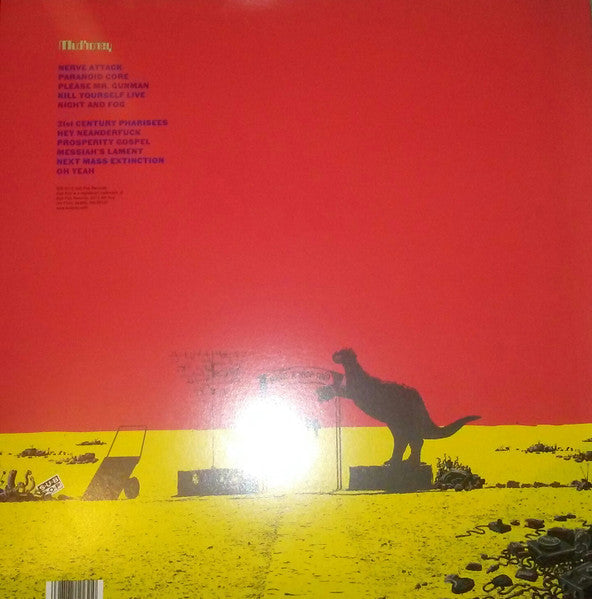 Image of Back Cover of 3324295E: LP - MUDHONEY, Digital Garbage (Sub Pop; SP1225, Europe 2018, Die Cut Sleeve, Inner, Green Sea Foam Loser Edition) Opened Instore  EX/EX