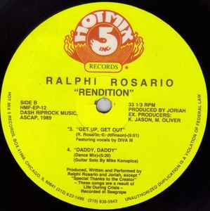 Image of Back Cover of 12" - /VG - RALPHI ROSARIO, Rendition EP (Hot Mix 5; HMFEP12, US 1989), light marks only,  - 2246189S