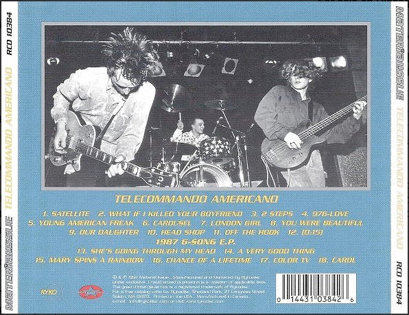 Image of Back Cover of 3234270E: CD - MATERIAL ISSUE, Telecommando Americano (Rykodisc; RCD 10384, US 1987 Reissue, Jewel Case, Booklet)   EX/EX