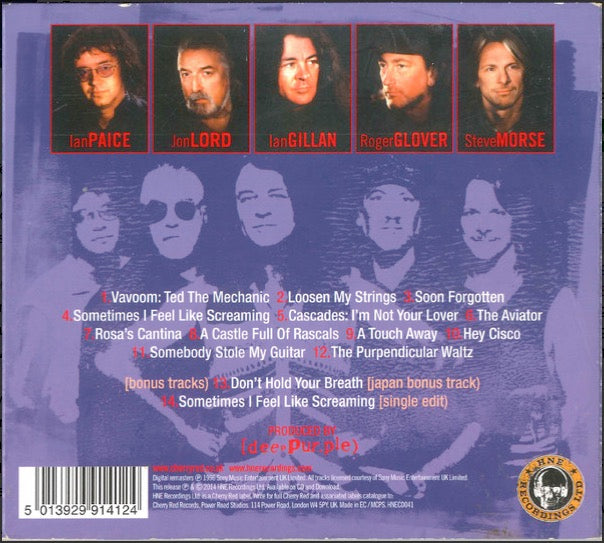 Image of Back Cover of 3234271E: CD - DEEP PURPLE, Purpendicular (Hear No Evil Recordings; HNECD041, UK 2014, Triple Digipak, Booklet)   EX/EX